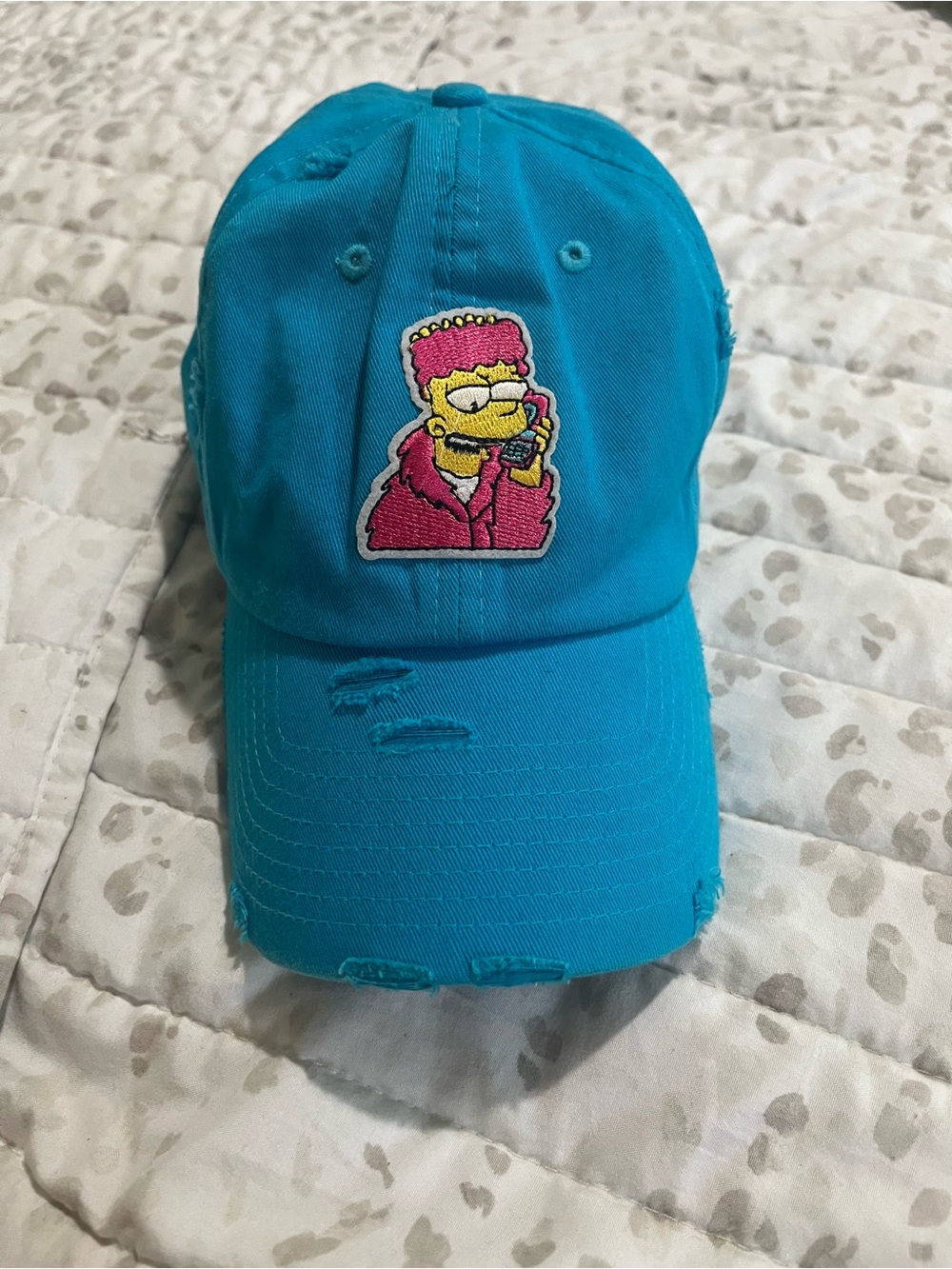 KBETHOS Bright Turquoise OS Baseball Cap with Cartoon Patch